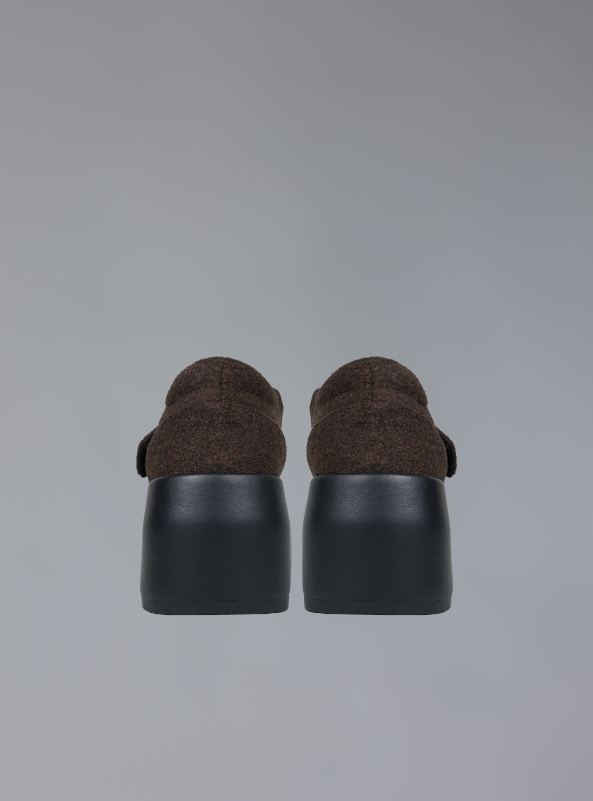 Felt Platform Sandal In Brown - UNIF Smart Buy