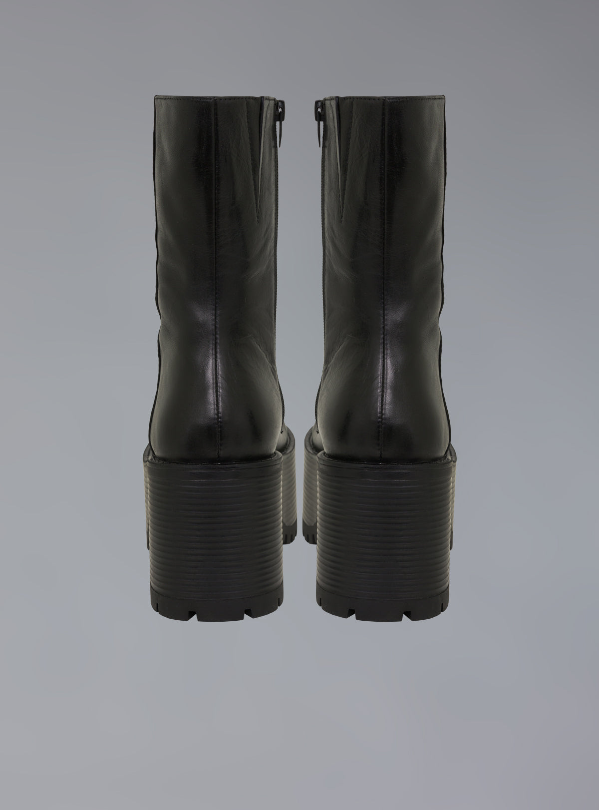 Stacked Platform Leather Boot With Heel - UNIF Best Seller