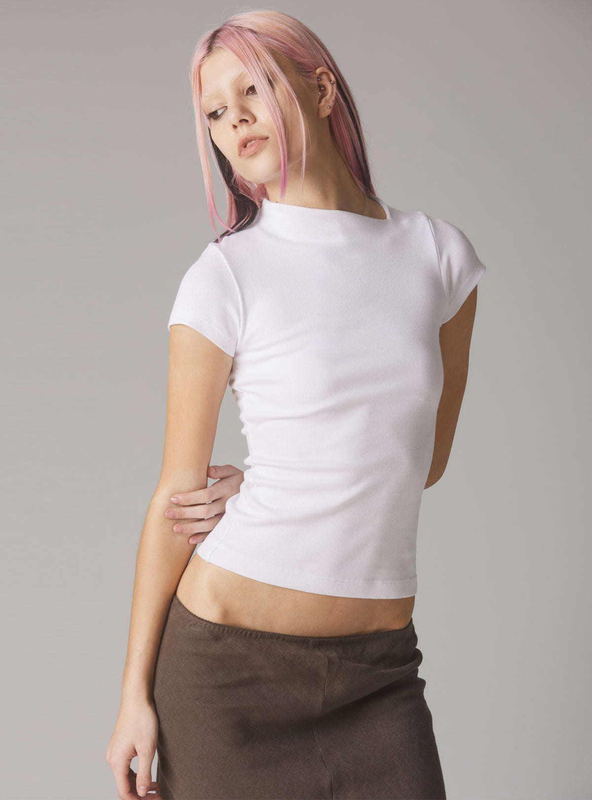 Rib Asymmetrical Cap Sleeve - UNIF Premium