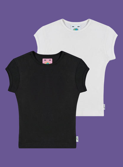 Cap Sleeve Baby Tee Two-Pack - UNIF Classic