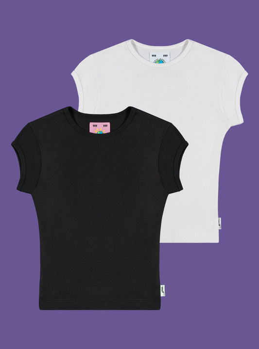 Cap Sleeve Baby Tee Two-Pack - UNIF Classic