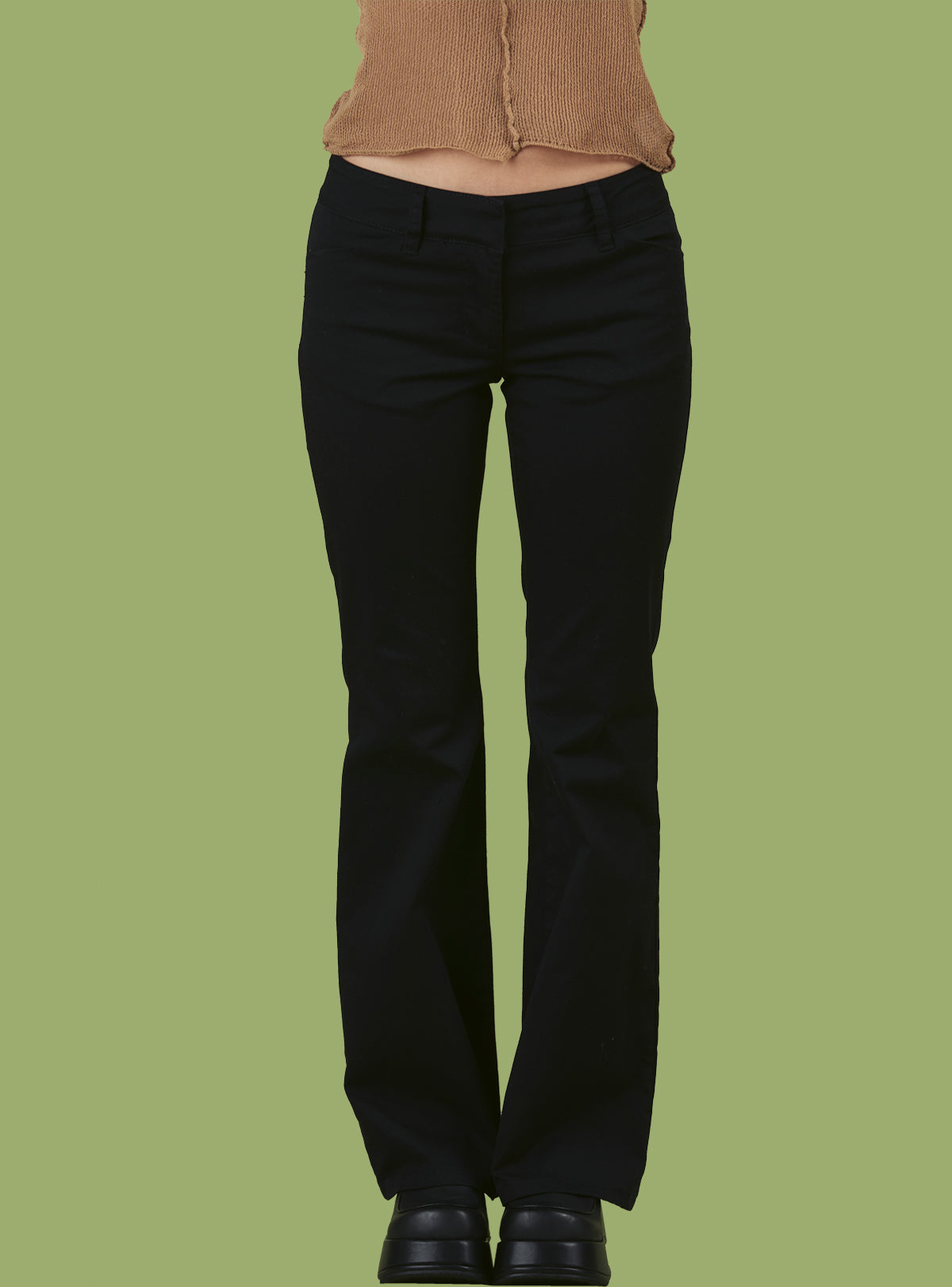 Black Low-Rise Bootcut Pant - UNIF Classic