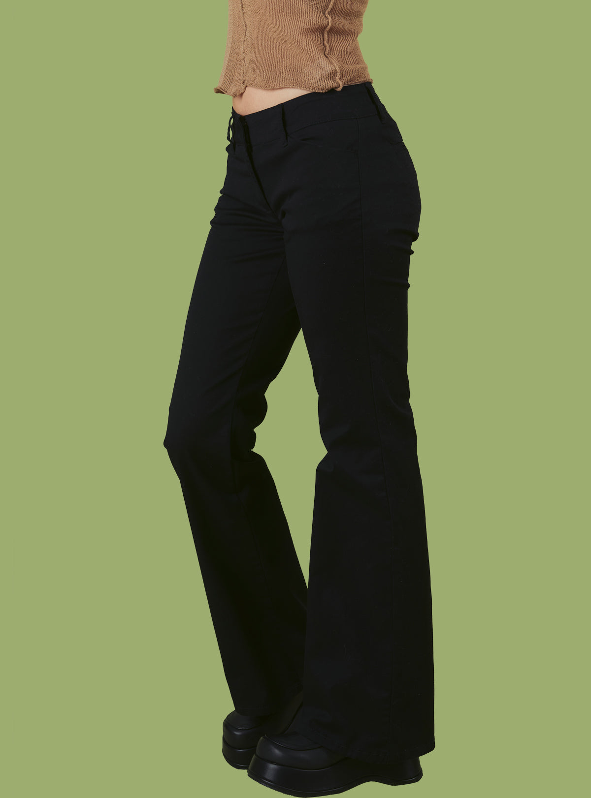 Black Low-Rise Bootcut Pant - UNIF Classic