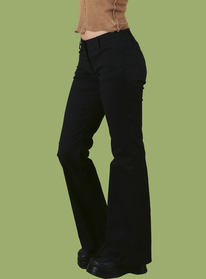 Black Low-Rise Bootcut Pant - UNIF Classic
