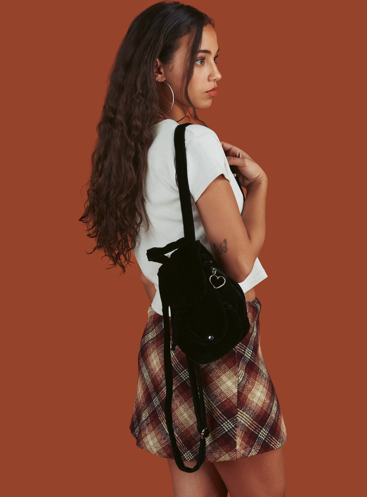 Blossom mini velvet backpack - UNIF Signature