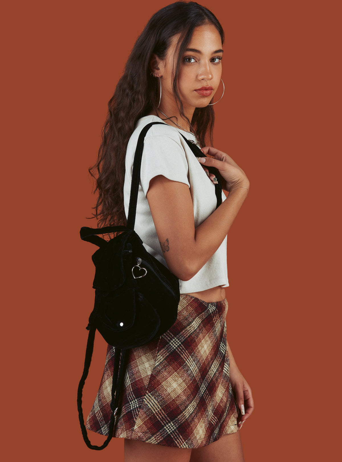 Blossom mini velvet backpack - UNIF Signature