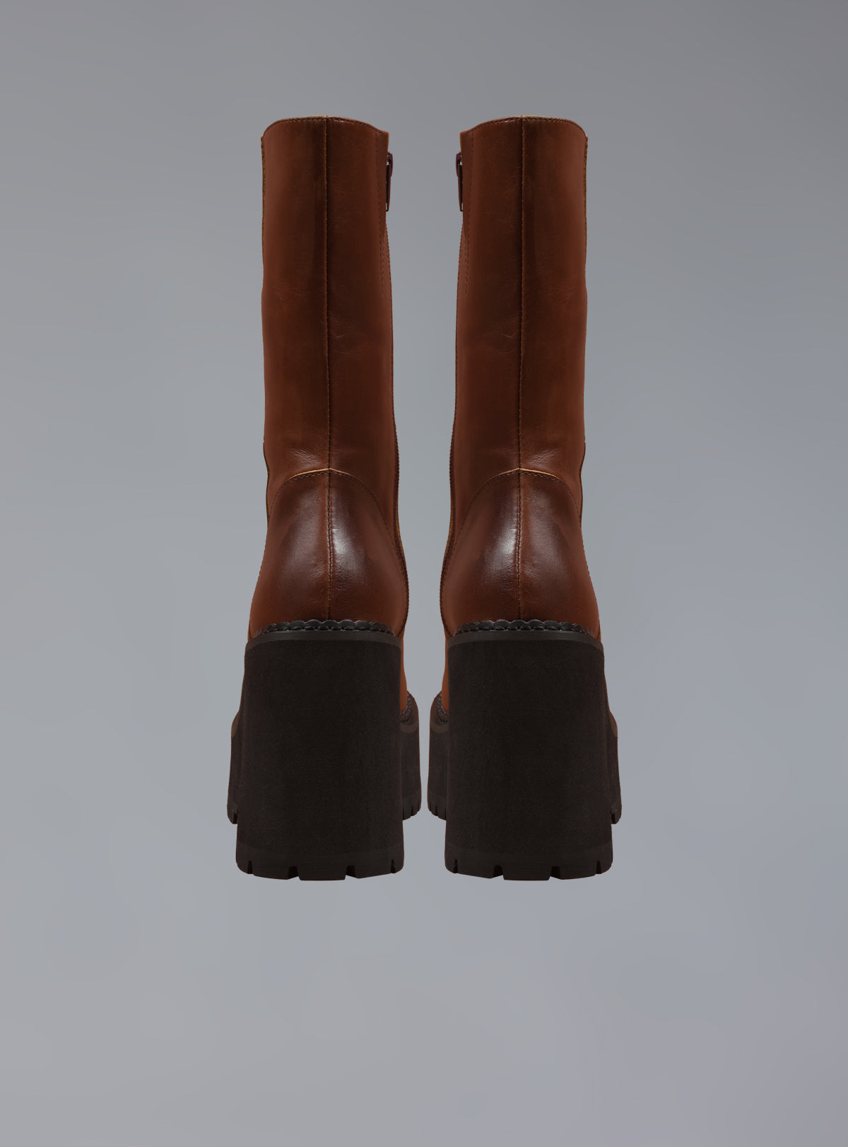 Brown Leather Platform Boot - UNIF Deals