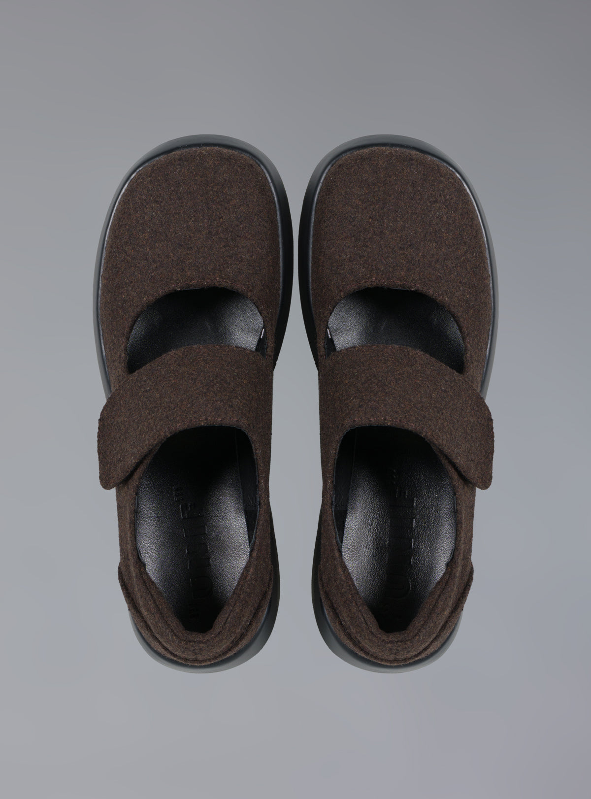 Felt Platform Sandal In Brown - UNIF Smart Buy