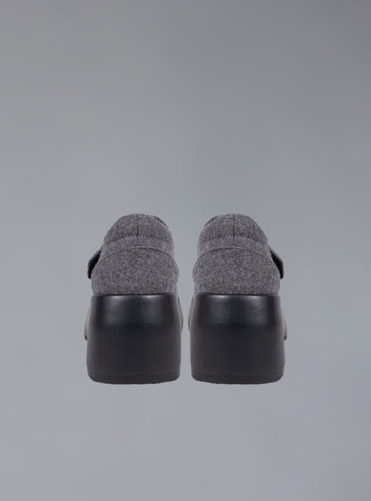 Felt Platform Sandal In Grey - UNIF Classic
