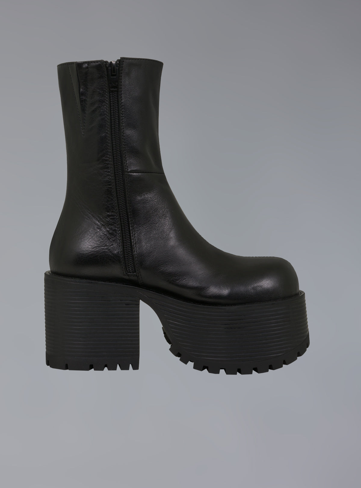 Stacked Platform Leather Boot With Heel - UNIF Best Seller