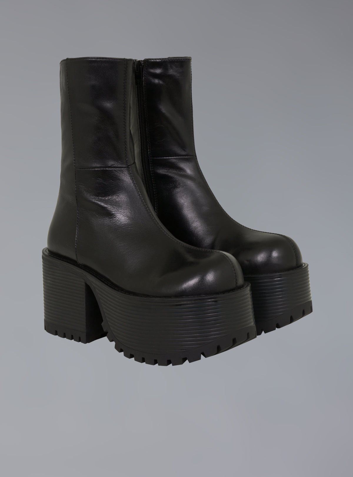 Stacked Platform Leather Boot With Heel - UNIF Best Seller