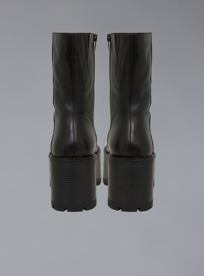 Stacked Platform Leather Boot With Heel - UNIF Best Seller