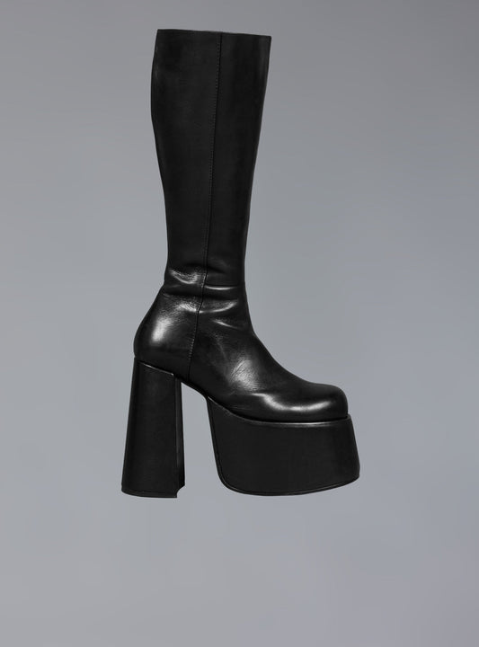 Stacked Leather Platform Boot With High Heel - UNIF Hot Sale