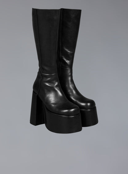 Stacked Leather Platform Boot With High Heel - UNIF Hot Sale
