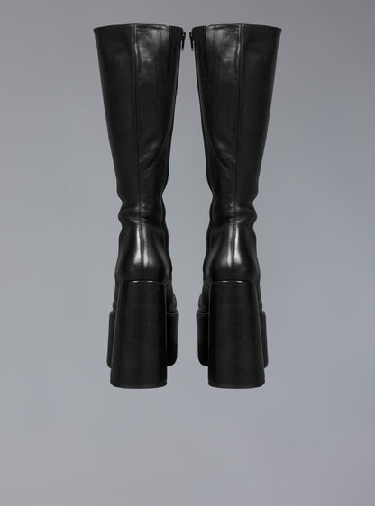 Stacked Leather Platform Boot With High Heel - UNIF Hot Sale
