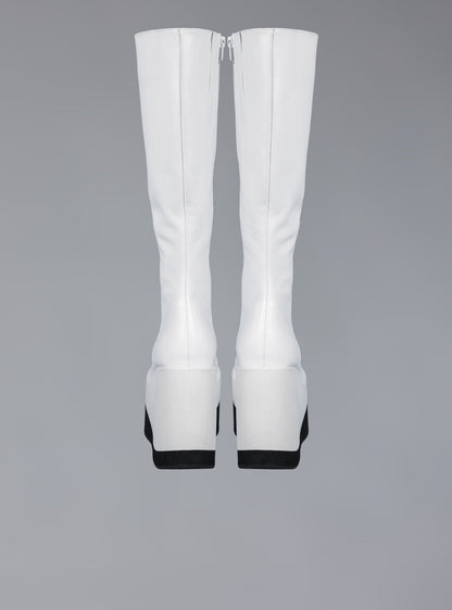 Stacked Leather Platform Knee High Boot - UNIF Customer Favorite