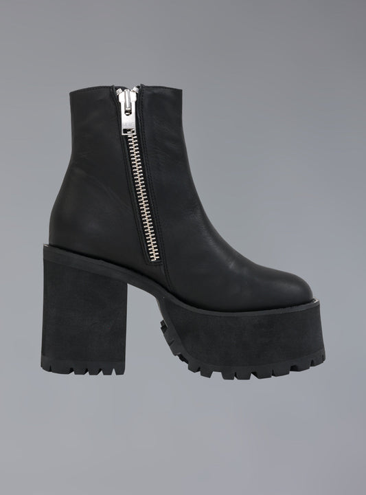 Platform Leather Ankle Boot With Heel - UNIF Best Seller