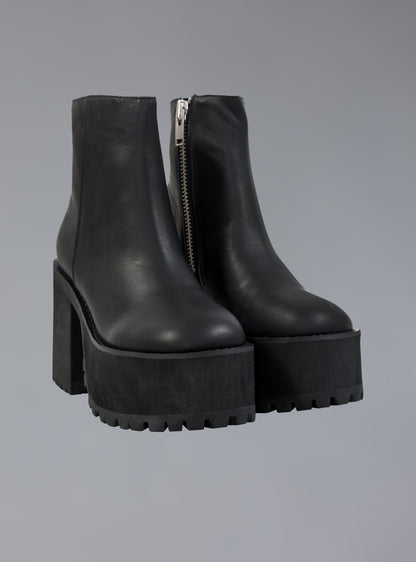 Platform Leather Ankle Boot With Heel - UNIF Best Seller