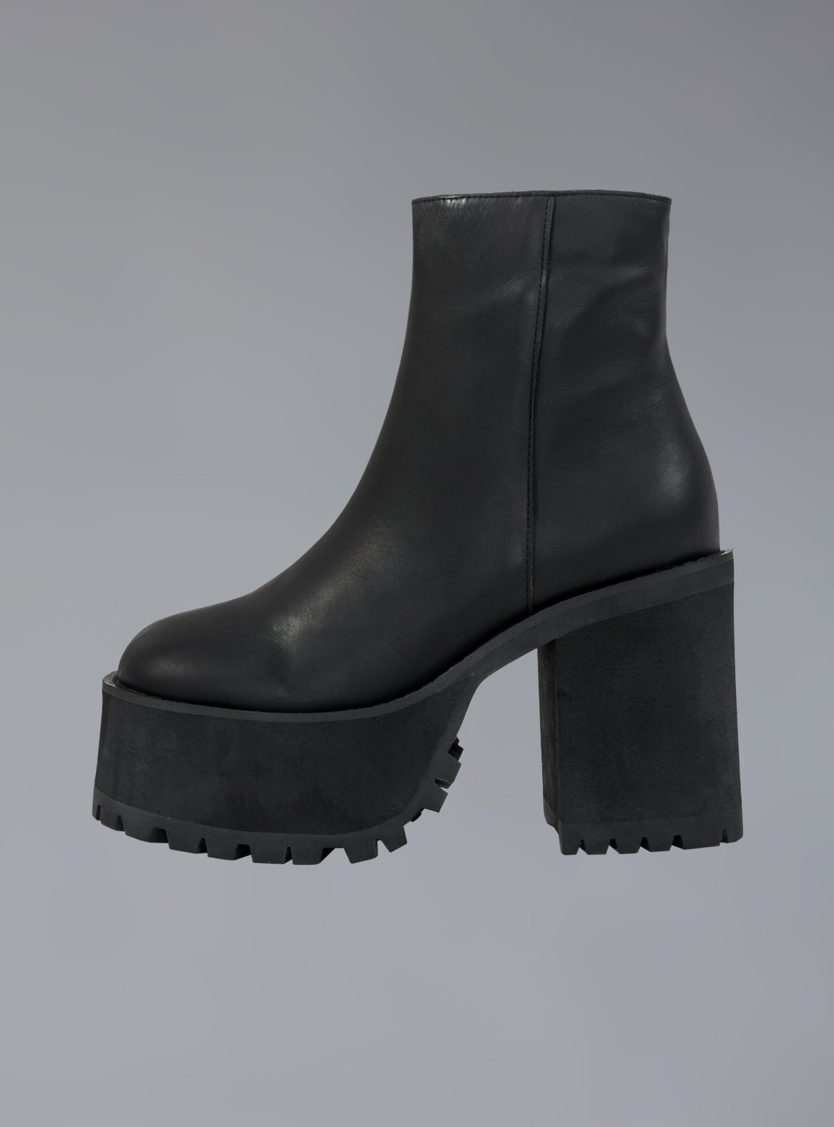Platform Leather Ankle Boot With Heel - UNIF Best Seller