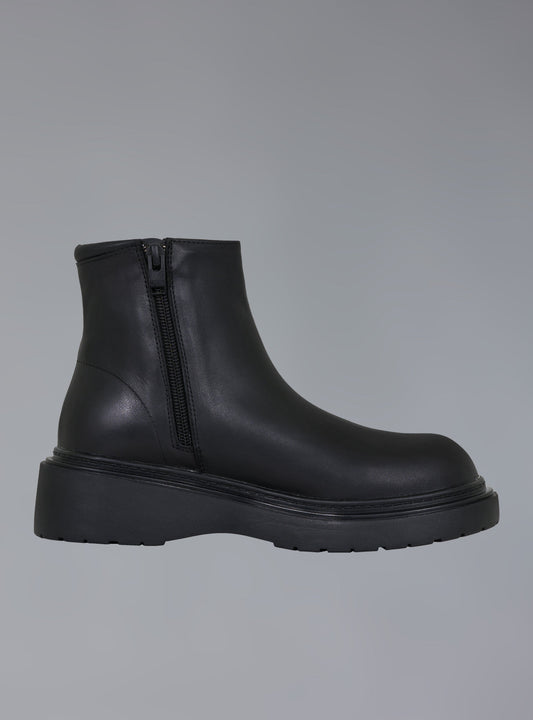 Zip-Up Leather Ankle Boot - UNIF Recommended