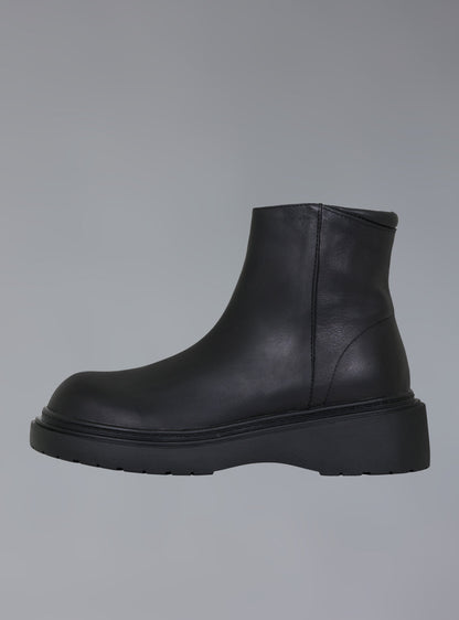 Zip-Up Leather Ankle Boot - UNIF Recommended