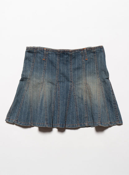 Vintage Starwear Y2K Denim Pinstriped Miniskirt - UNIF Sale