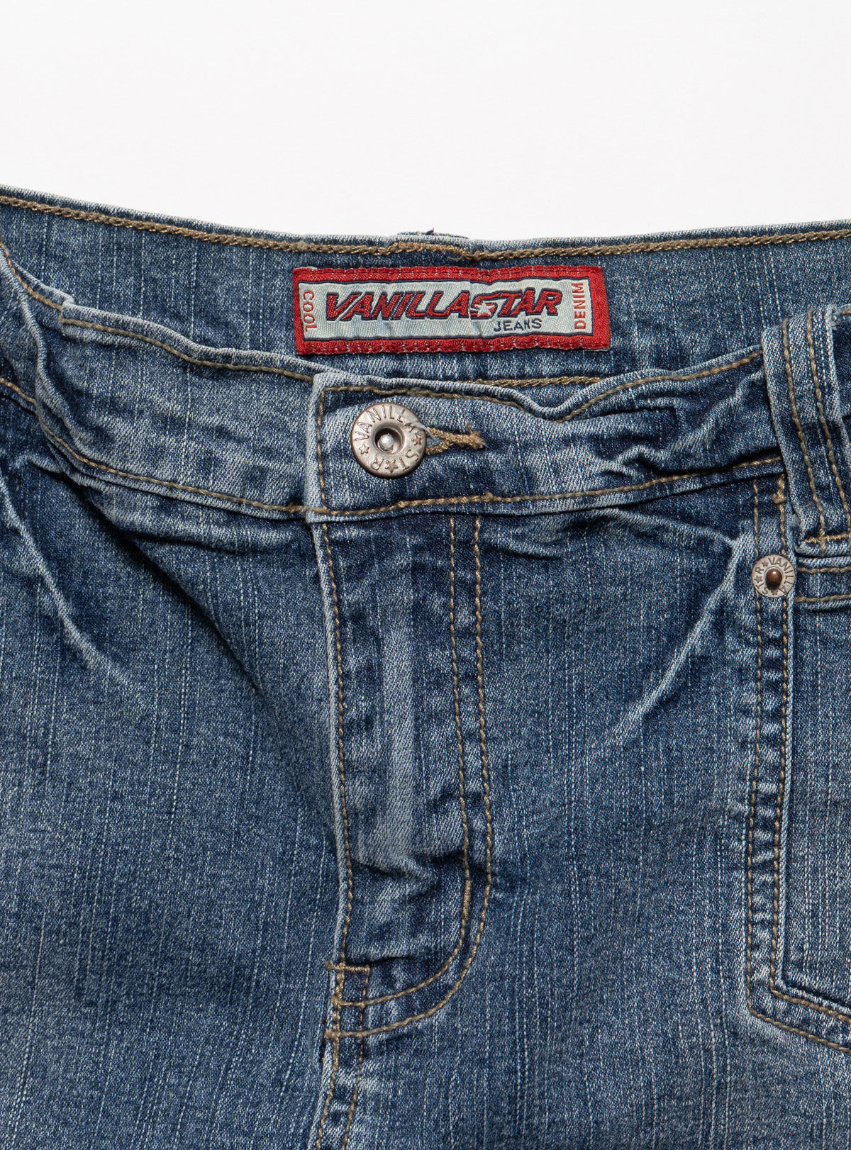 Vintage Vanilla Star Denim Pleated Mini Skirt - UNIF Recommended
