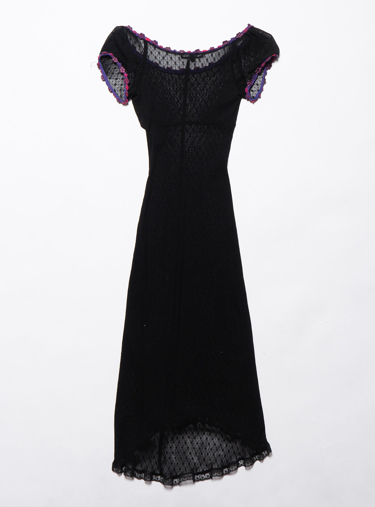 Vintage Betsy Johnson Lace Dress With Purple Trim - UNIF Quality