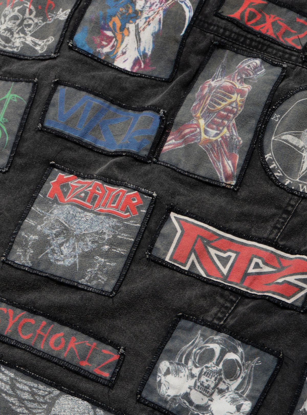 Vintage KTZ Crust Denim Vest With Hood - UNIF Signature