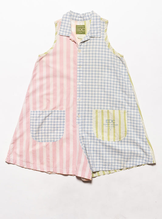 Vintage EDC by ESPRIT Colorblocked Shirt Tank Dress - UNIF Top Pick