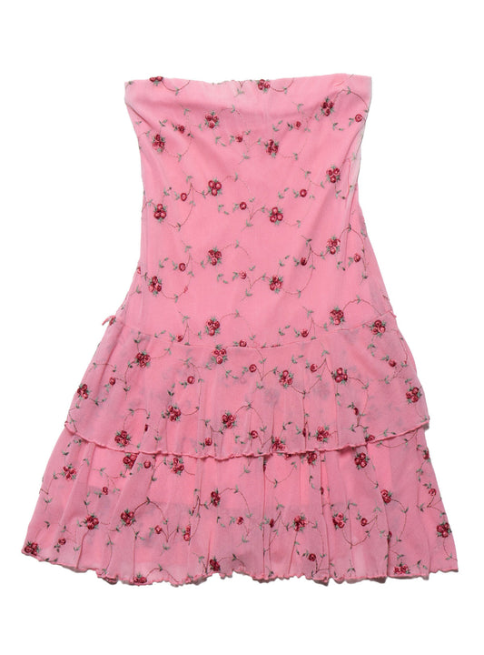 Vintage Pink Floral Dress - UNIF Essential