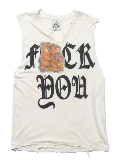 Vintage UNIF Fuck You Bears Sleeveless Tee - UNIF Customer Favorite
