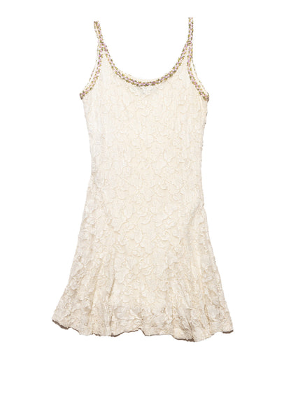 Vintage Betsy Johnson Cream Lace Mini Dress - UNIF Smart Buy