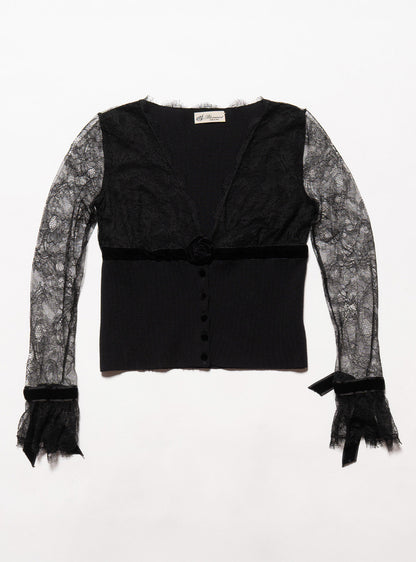Vintage Blumarine lace Rose Sweater - UNIF Signature