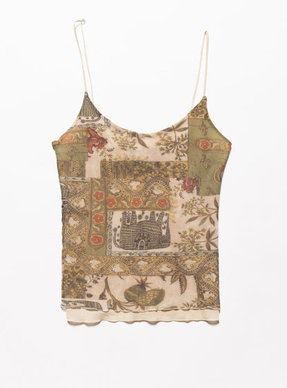 Vintage Weston Wear Mesh Print Spaghetti Tank - UNIF Hot Sale
