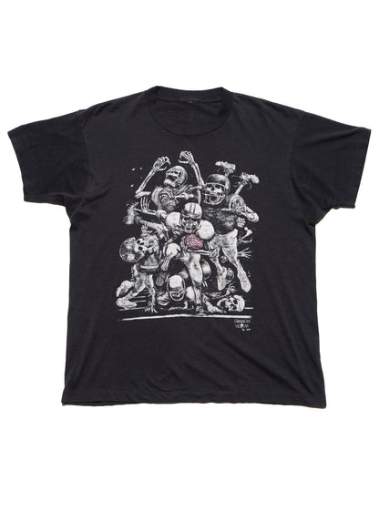 Vintage Fashion Victim Skeleton Football Tee - UNIF Deals