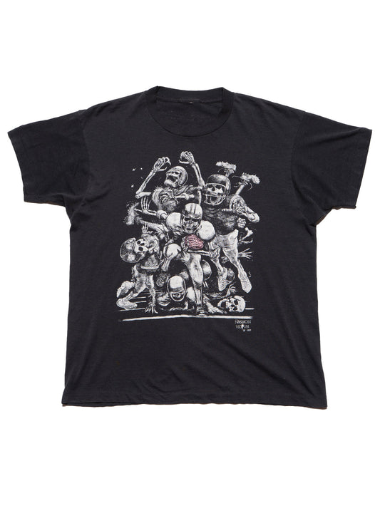 Vintage Fashion Victim Skeleton Football Tee - UNIF Deals