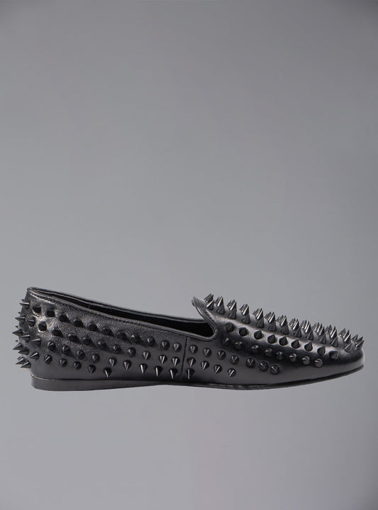 UNIF Hellraiser spiked slip on loafer in tonal on colorway. - UNIF Top Pick