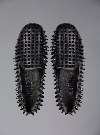 UNIF Hellraiser spiked slip on loafer in tonal on colorway. - UNIF Top Pick