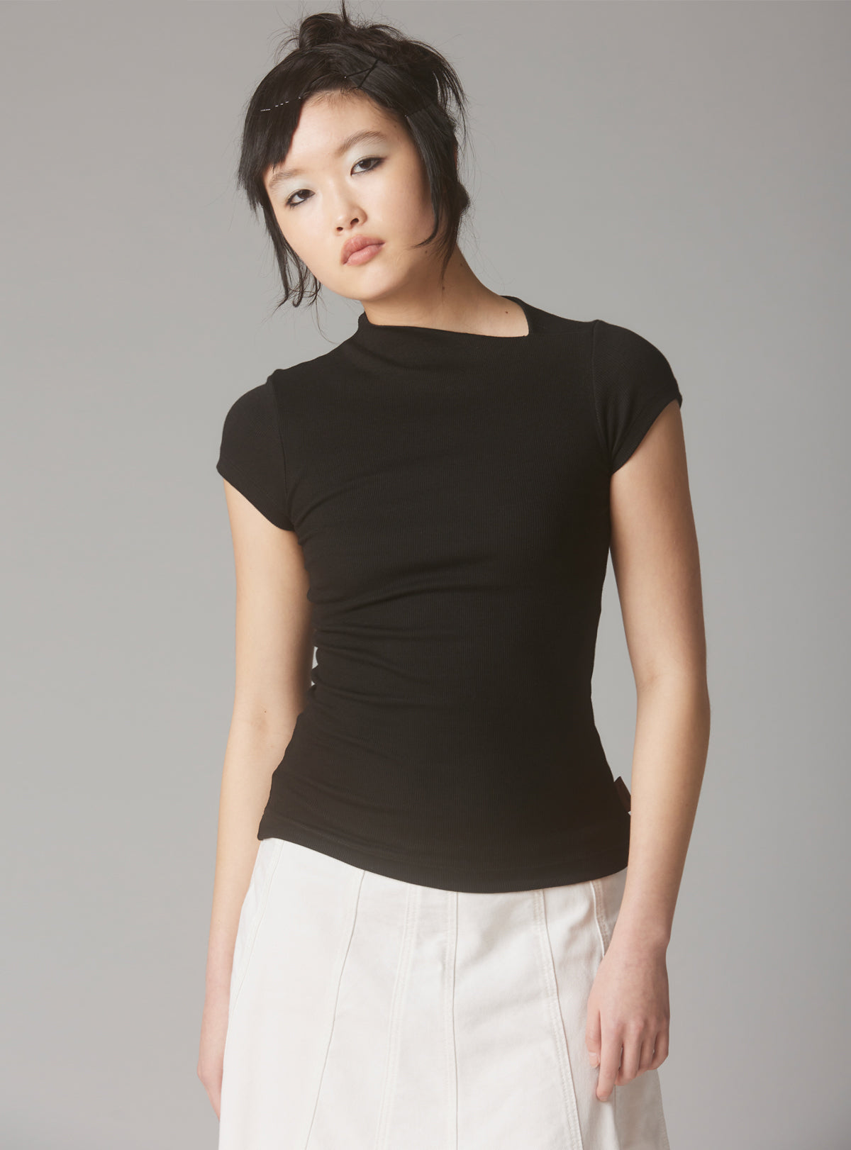 Rib Asymmetrical Cap Sleeve - UNIF Sale