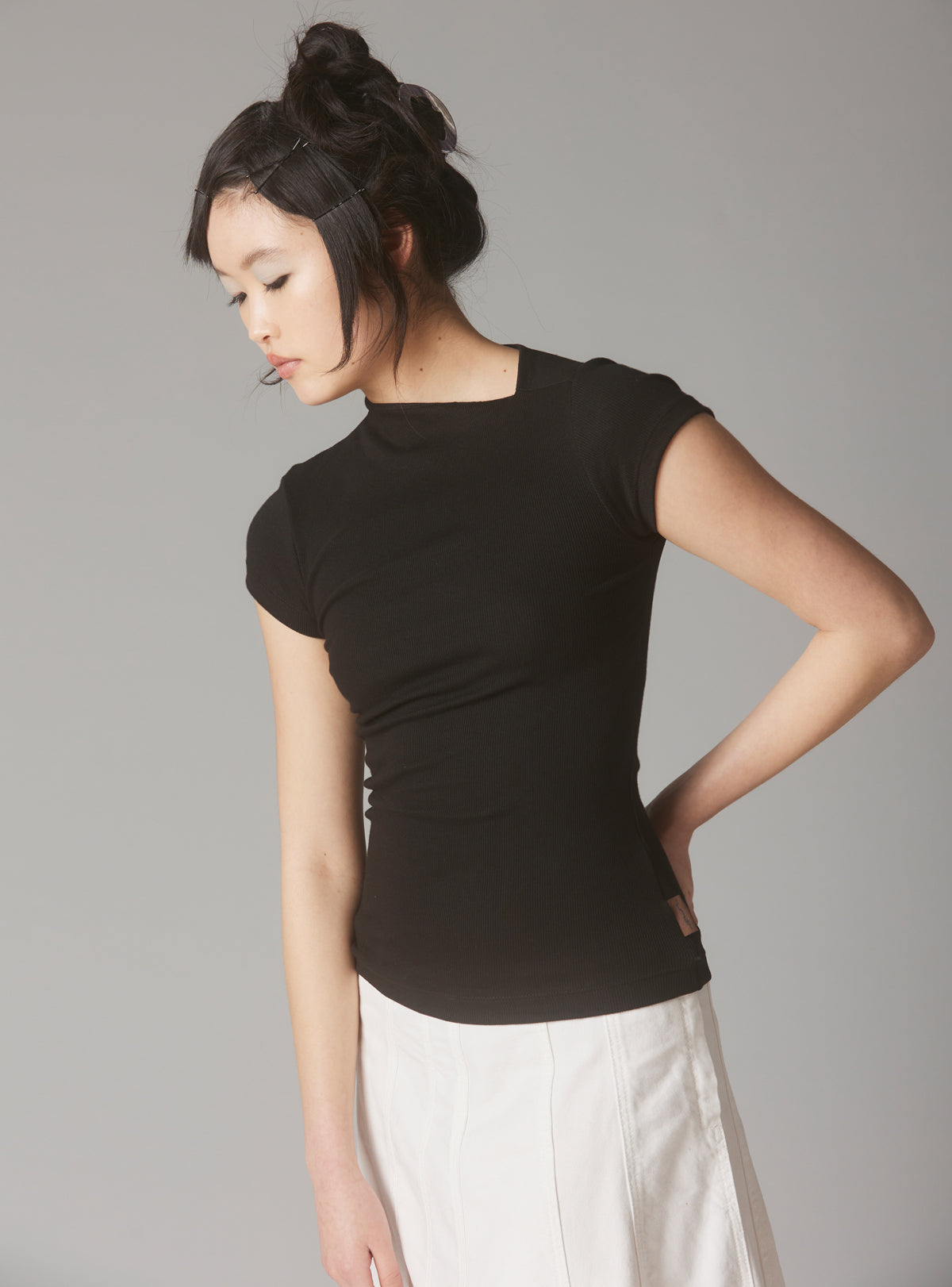 Rib Asymmetrical Cap Sleeve - UNIF Sale