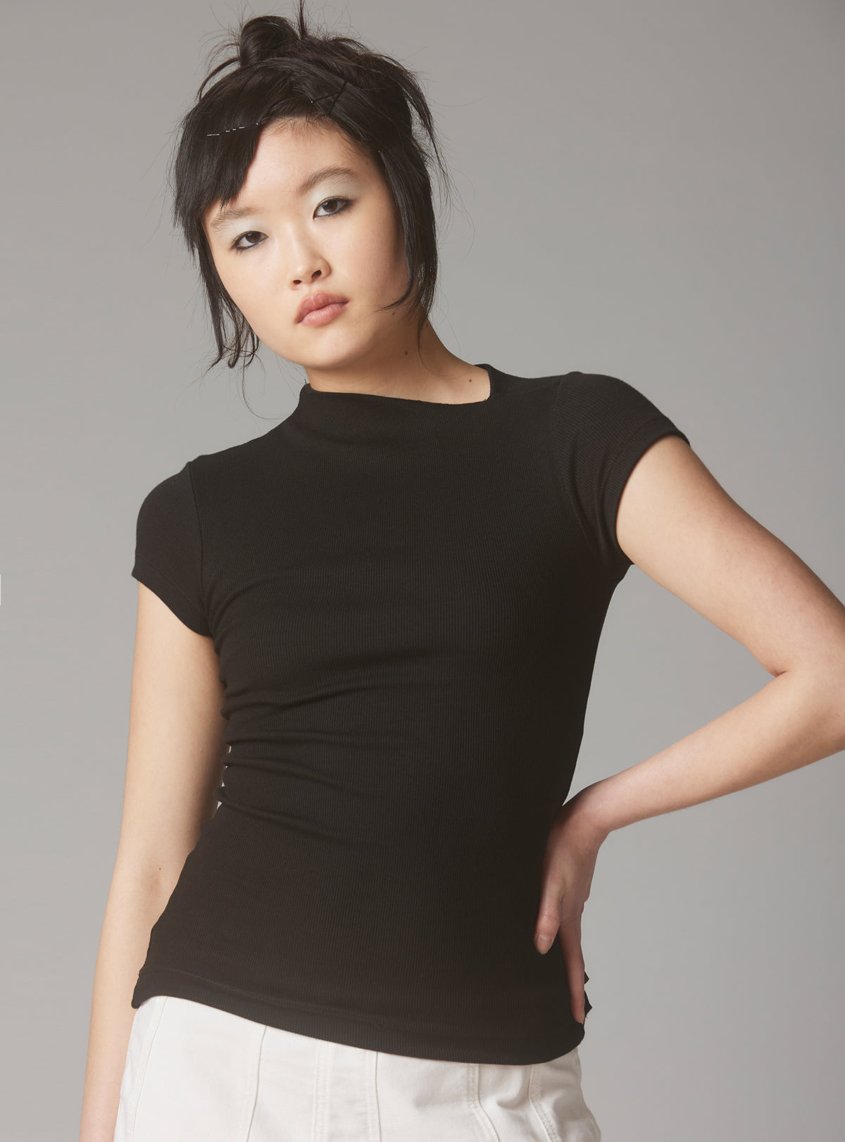 Rib Asymmetrical Cap Sleeve - UNIF Sale